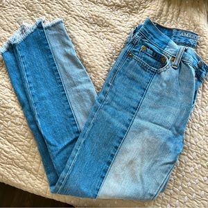 American Eagle Two Tone Jeans, Low rise